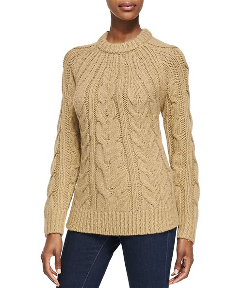 michael michael kors chunky cable knit sweater|Alpaca Blend Cable Knit Sweater .